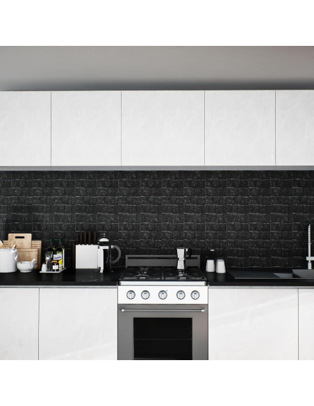 Paneles de Pared 3D Autoadhesivos Umedol 40 Pcs 30x30 cm Negro Paneles de Pared 3D Autoadhesivos Umedol 40 Pcs 30x30 cm Negro