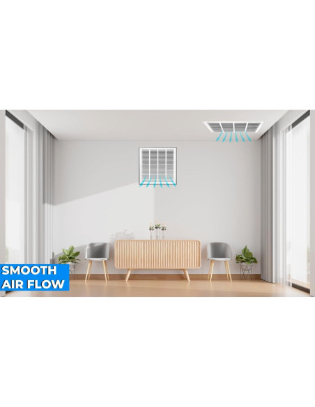 Rejilla de Filtro de Aire de Retorno 30x30 Acero HVAC Premium Rejilla de Filtro de Aire de Retorno 30x30 Acero HVAC Premium