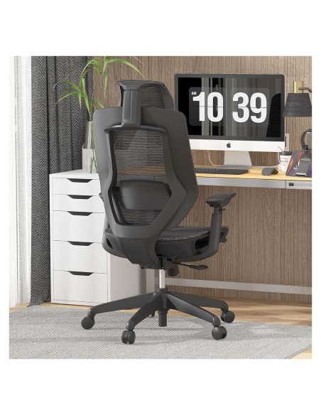 Silla de Oficina Ergonómica FLEXISPOT OC6, Respaldo Alto, Negro Silla de Oficina Ergonómica FLEXISPOT OC6, Respaldo Alto, Negro