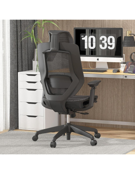 Silla de Oficina Ergonómica FLEXISPOT OC6, Respaldo Alto, Negro Silla de Oficina Ergonómica FLEXISPOT OC6, Respaldo Alto, Negro