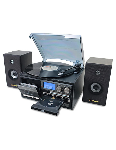 Reproductor de Vinilo LoopTone TR-18CDSP con Altavoces 15W Bluetooth Reproductor de Vinilo LoopTone TR-18CDSP con Altavoces 15W Bluetooth