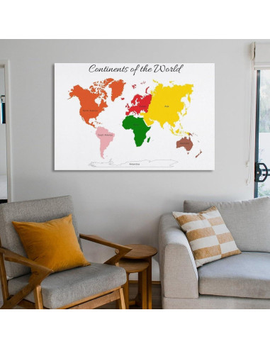 Póster Educativo Montessori ZGOBMZ Continentes 30x45cm