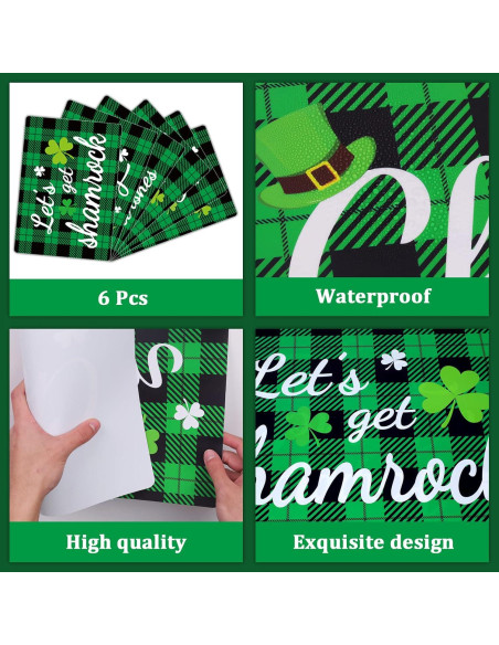 Juego de Manteles Plásticos San Patricio OBUSATT 6 Piezas 43x30 cm Juego de Manteles Plásticos San Patricio OBUSATT 6 Piezas 43x30 cm