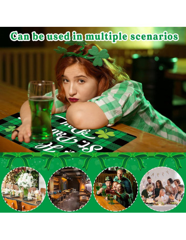 Juego de Manteles Plásticos San Patricio OBUSATT 6 Piezas 43x30 cm