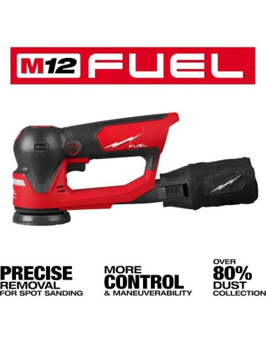Lijadora de Detalle Milwaukee M12 12V FUEL 3" Sin Cable
