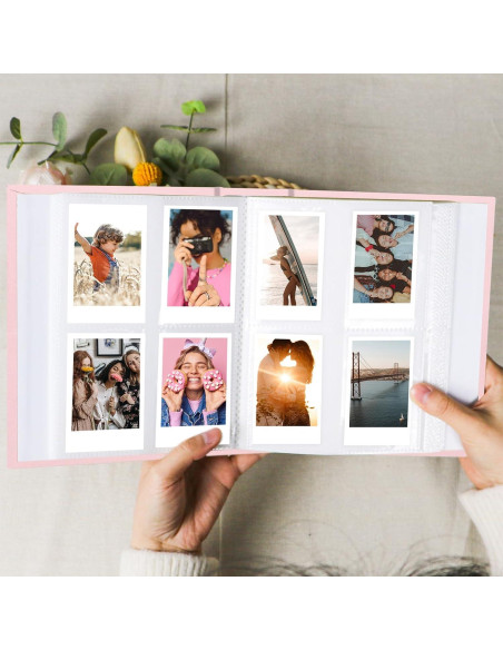 Álbum de Fotos Holoary Rosa 128 Bolsillos para Instax Mini Álbum de Fotos Holoary Rosa 128 Bolsillos para Instax Mini