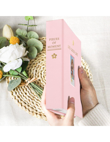 Álbum de Fotos Holoary Rosa 128 Bolsillos para Instax Mini Álbum de Fotos Holoary Rosa 128 Bolsillos para Instax Mini