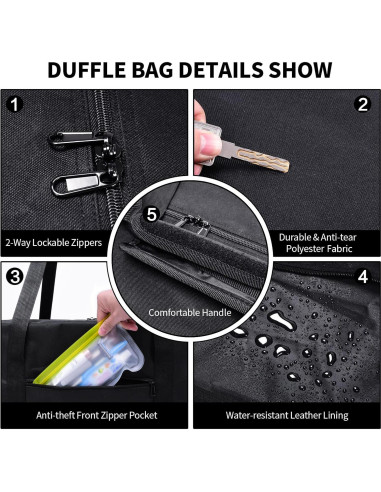 Bolsa de viaje Urbanstand 116 cm impermeable 125 L negra