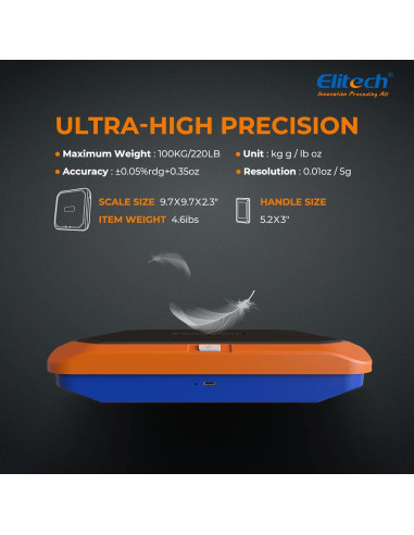 Báscula de Refrigerante Inalámbrica Elitech SRL-100 99.79kg