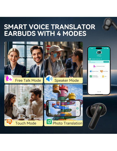 Auriculares Traductores ACODO Z5 3-en-1 150 Idiomas Bluetooth