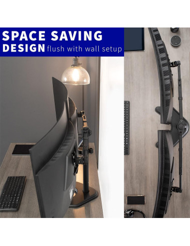 Soporte de Escritorio VIVO STAND-TS38B para 2 Monitores 27-38"