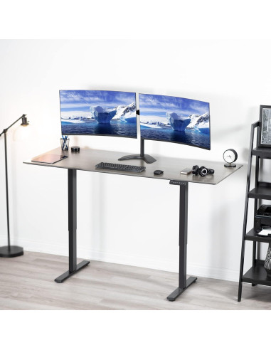 Soporte de Escritorio VIVO STAND-TS38B para 2 Monitores 27-38"