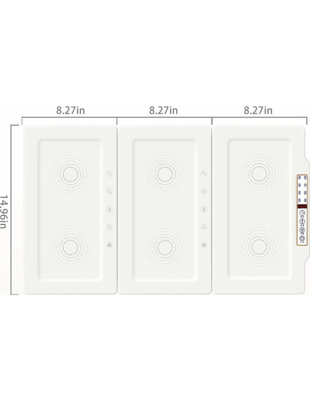 Bandeja de Calentamiento Eléctrica TOPRATED 43x38 cm Plegable Bandeja de Calentamiento Eléctrica TOPRATED 43x38 cm Plegable