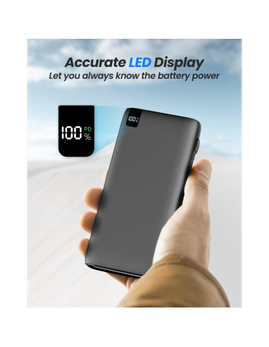 Cargador Portátil SOARAISE 26800mAh 22.5W Carga Rápida USB-C
