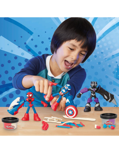 Set de Aventura de Héroes Marvel Play-Doh con 3 Figuras Set de Aventura de Héroes Marvel Play-Doh con 3 Figuras