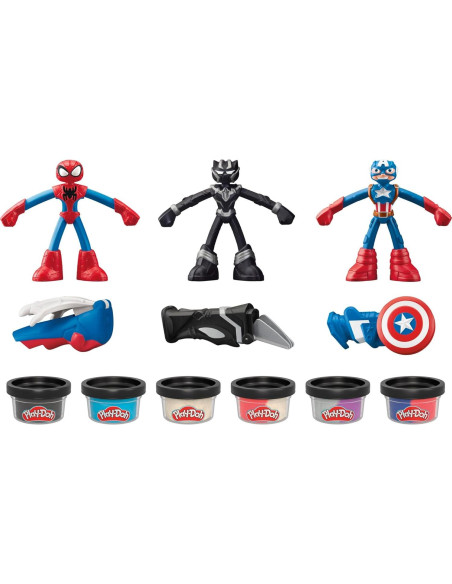 Set de Aventura de Héroes Marvel Play-Doh con 3 Figuras Set de Aventura de Héroes Marvel Play-Doh con 3 Figuras
