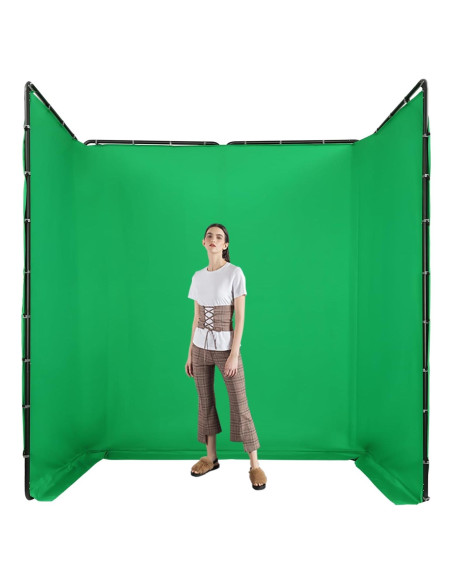 Pantalla Verde Portátil 4x2.4m Fifizoo con Soporte Desmontable Pantalla Verde Portátil 4x2.4m Fifizoo con Soporte Desmontable