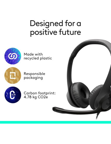 Auriculares Logitech H391 USB-C con Micrófono y Cancelación de Ruido