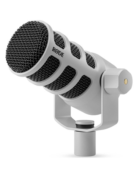 Micrófono Dinámico Rode PodMic USB y XLR con Brazo PSA1+ Blanco Micrófono Dinámico Rode PodMic USB y XLR con Brazo PSA1+ Blanco