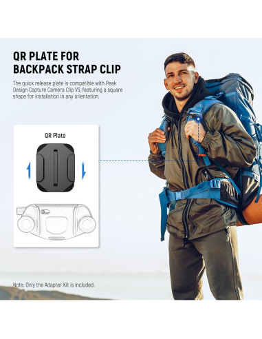 Kit Adaptador Montaje Correa Mochila NEEWER para GoPro y DJI