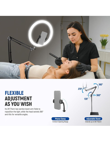Luz de Anillo LED NEEWER 30cm 24W Bi Color Soporte Ajustable