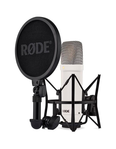 Micrófono de Condensador RODE NT1 Signature Blanco con Soporte