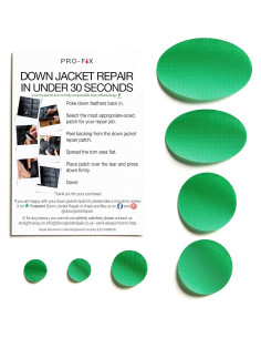 Kit de Parches Reparadores DJR Verde Medio - Nylon Ripstop 2