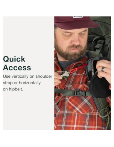 Pocket de Paquete Acolchado Osprey Negro 18x11 cm