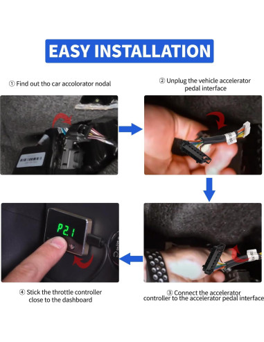 Controlador de Acelerador Electrónico YIBEICO 805 - 9 Modos
