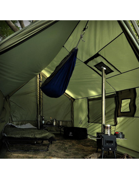 Tienda de Camping REDCAMP 4 Estaciones 3.6x2.0m Verde Militar Tienda de Camping REDCAMP 4 Estaciones 3.6x2.0m Verde Militar