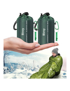 Saco de Dormir de Emergencia Timok Verde 2 Unidades 2.13x1.22m