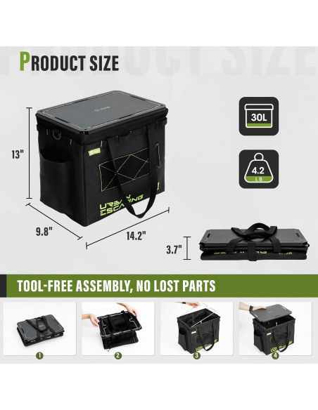 Mesa de Camping Plegable Alocs AC-Z14 con Tablero IGT 30L