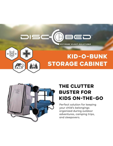Cabina de Almacenamiento Plegable Disc-O-Bed Kid-O-Bunk Gris Cabina de Almacenamiento Plegable Disc-O-Bed Kid-O-Bunk Gris