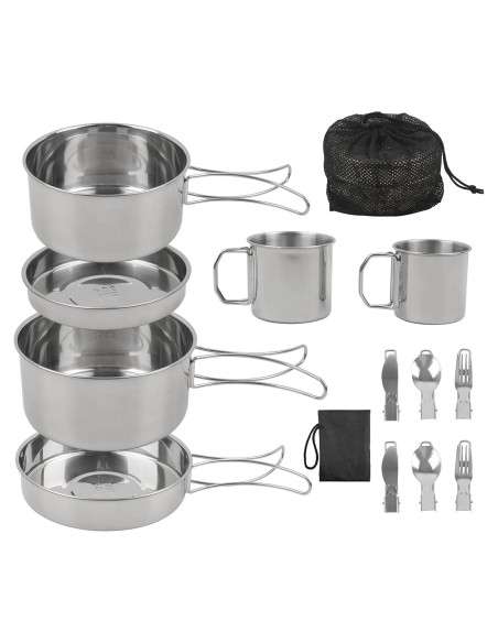 Juego de Utensilios de Cocina para Camping GEEKHOM 14PCS Juego de Utensilios de Cocina para Camping GEEKHOM 14PCS