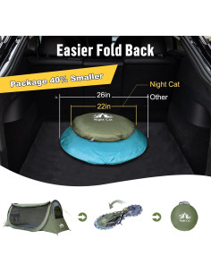 Tienda Pop-up Night Cat para 1 Persona Impermeable 220x73 cm 2