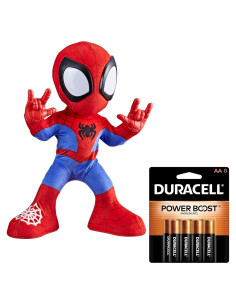 Juguete de Peluche Interactivo Spidey Marvel + Pilas Duracell AA