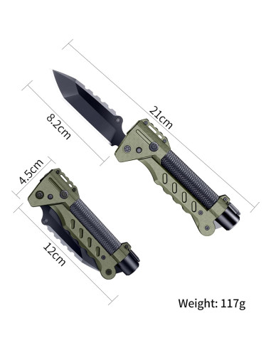 VIPERADE VAK6-S Multitool Supervivencia Cuchillo Linterna LED