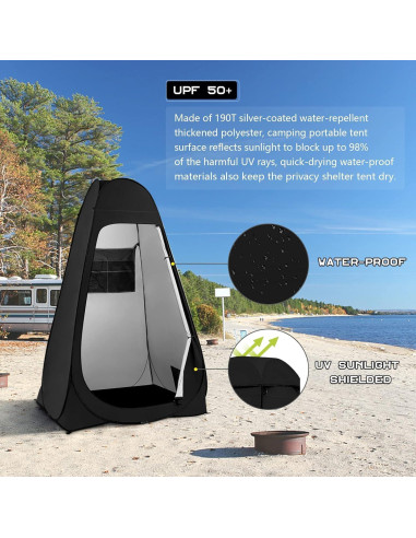 Carpa de Ducha GOLDCAMP Pop-Up 120x120x190 cm Camping