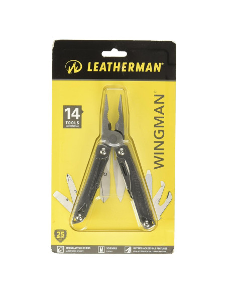 Herramienta Multiuso Leatherman Wingman 14 Funciones Plata Herramienta Multiuso Leatherman Wingman 14 Funciones Plata