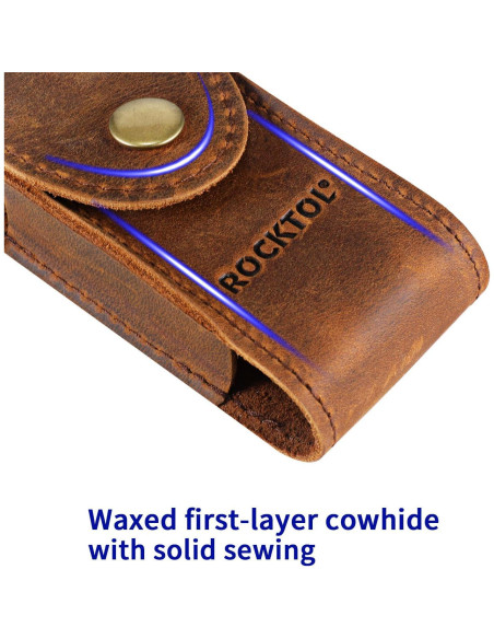 Funda de Cuero Premium ROCKTOL para Multiherramienta EDC 11.9x5.1cm Funda de Cuero Premium ROCKTOL para Multiherramienta EDC 11.9x5.1cm