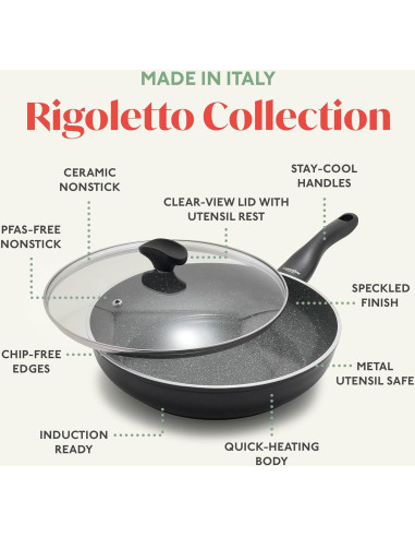 Sartén Antiadherente Lumenflon Rigoletto 3.1QT con Tapa