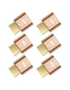 Emulador de Monitor Virtual FUERAN 4K HDMI Dummy Plug 6 Pcs
