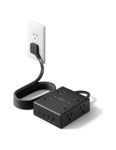 Regleta de Protección 8 Salidas y 4 USB SUPERDANY 1.83m