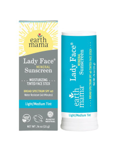 Barra Solar Mineral Tinte Claro/Medio Earth Mama SPF 40