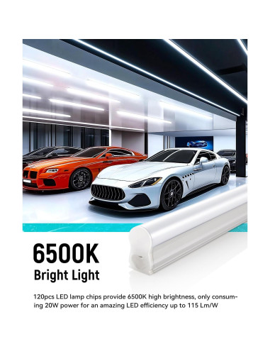 Luz LED de Taller 4FT SUNLINKCO 20W 2300LM 6500K Conectable