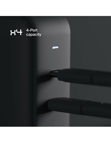 Cargador Rápido Clemm Core 100W GaN 4 Puertos USB-C y USB-A
