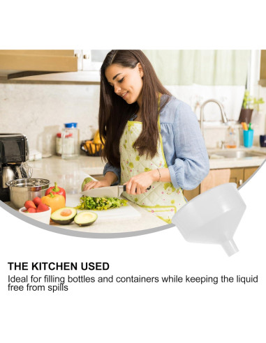 Embudo de Cocina DOITOOL Grande Plástico 24 cm Boca Ancha