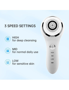 Cepillo Facial Eléctrico Hangsun SC200 con 3 Modos y 3 Cabezas 2