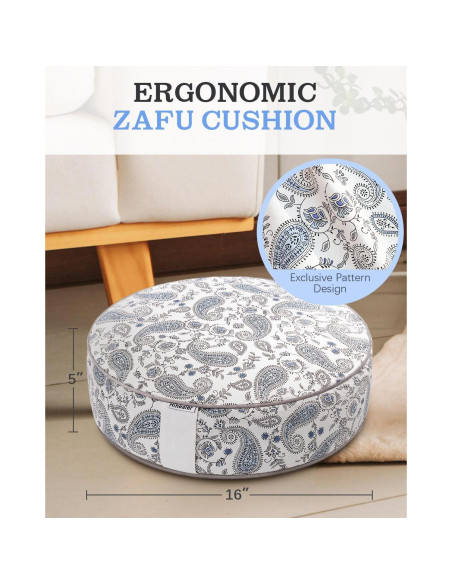 Cojín de Meditación Hihealer Zafu Algodón con Relleno de Trigo Sarraceno Cojín de Meditación Hihealer Zafu Algodón con Relleno de Trigo Sarraceno
