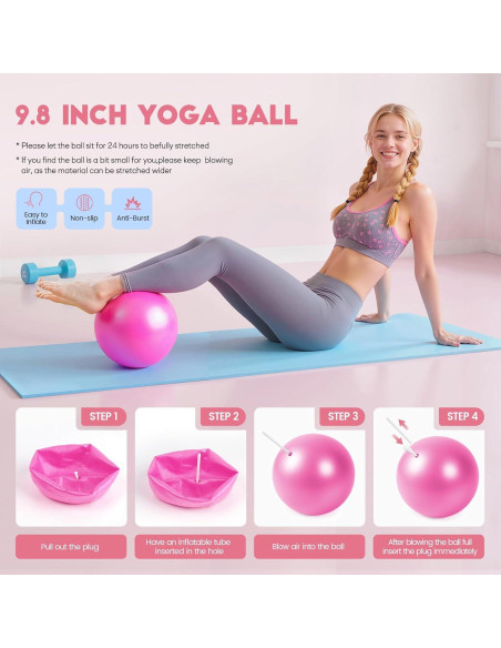 Kit de Pilates en Casa Sobre la Vida PR-01 Rosa - Anillo 35.56 cm, Bandas y Pelota Kit de Pilates en Casa Sobre la Vida PR-01 Rosa - Anillo 35.56 cm, Bandas y Pelota
